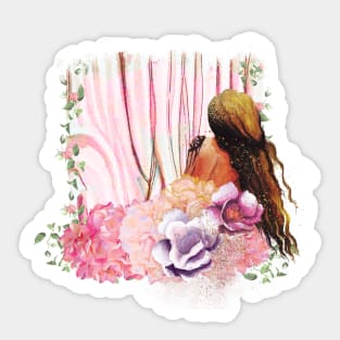 Black Mermaid Brushstroke Sticker